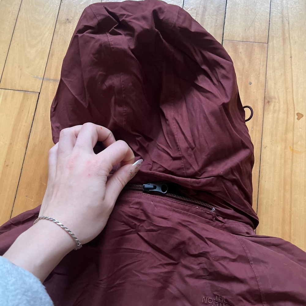 The North Face Womens 550 DryVent Parka Jacket Burgundy XS - Picture 7 of 7